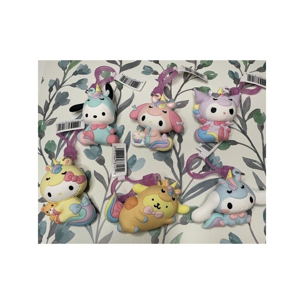 Hello Kitty & Friends Series 4 Keychains Lot of 6‎ Sanrio Unicorn NWT
